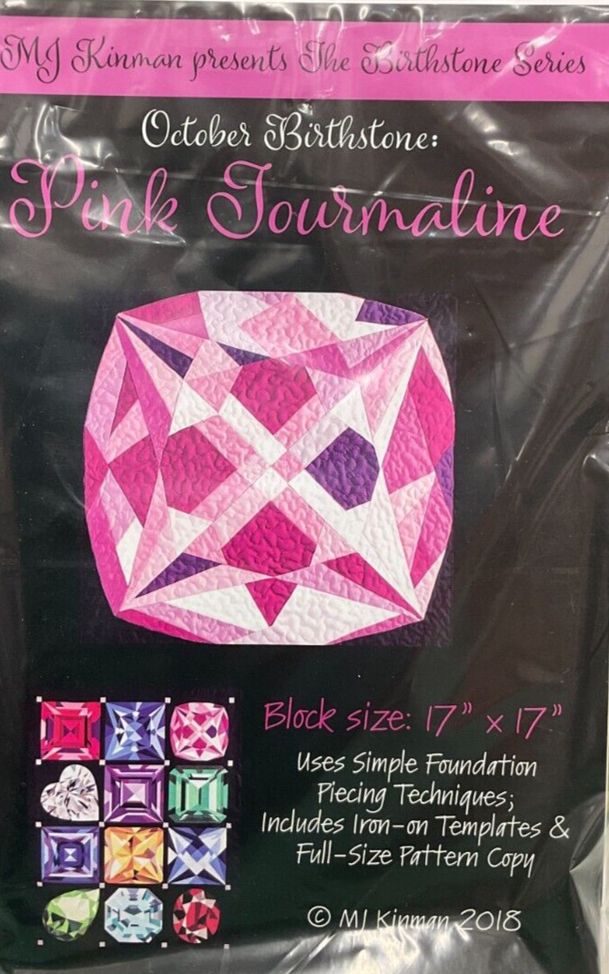 MJ KINMAN - THE BIRTHSTONE SERIES #BPT-QP-OCTOBER-PINK TOURMALINE PATTERN