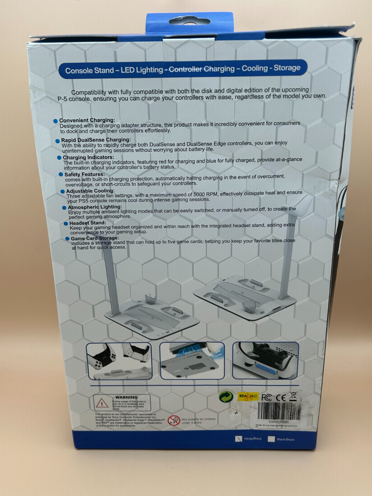 Multifunctional Cooling And Charging Stand PS5 w/ Max Speed of 5000rpm