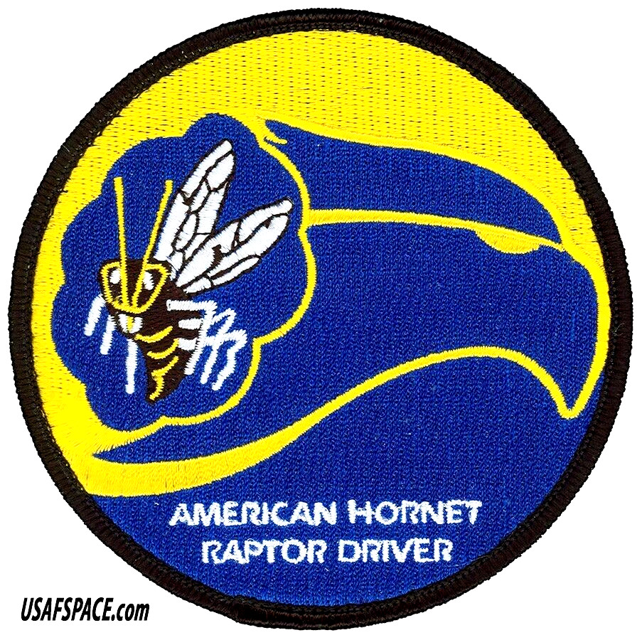 USAF 43d FIGHTER SQ -43 FS- F-22 AMERICAN HORNET RAPTOR DRIVER-Tyndall AFB-PATCH