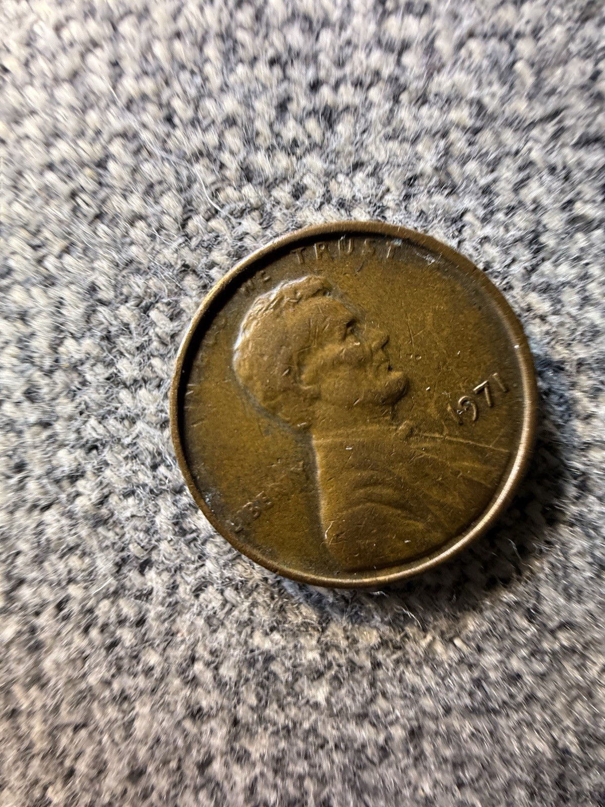 1971 No Mint Mark Lincoln Memorial Penny