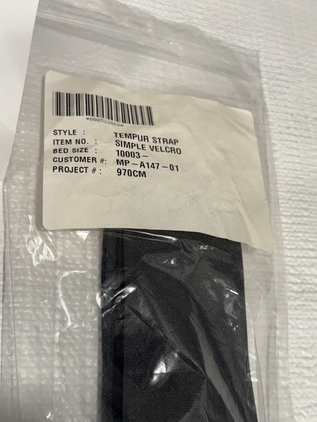 Tempur-Pedic Hook And Loop Frame Tie Strap