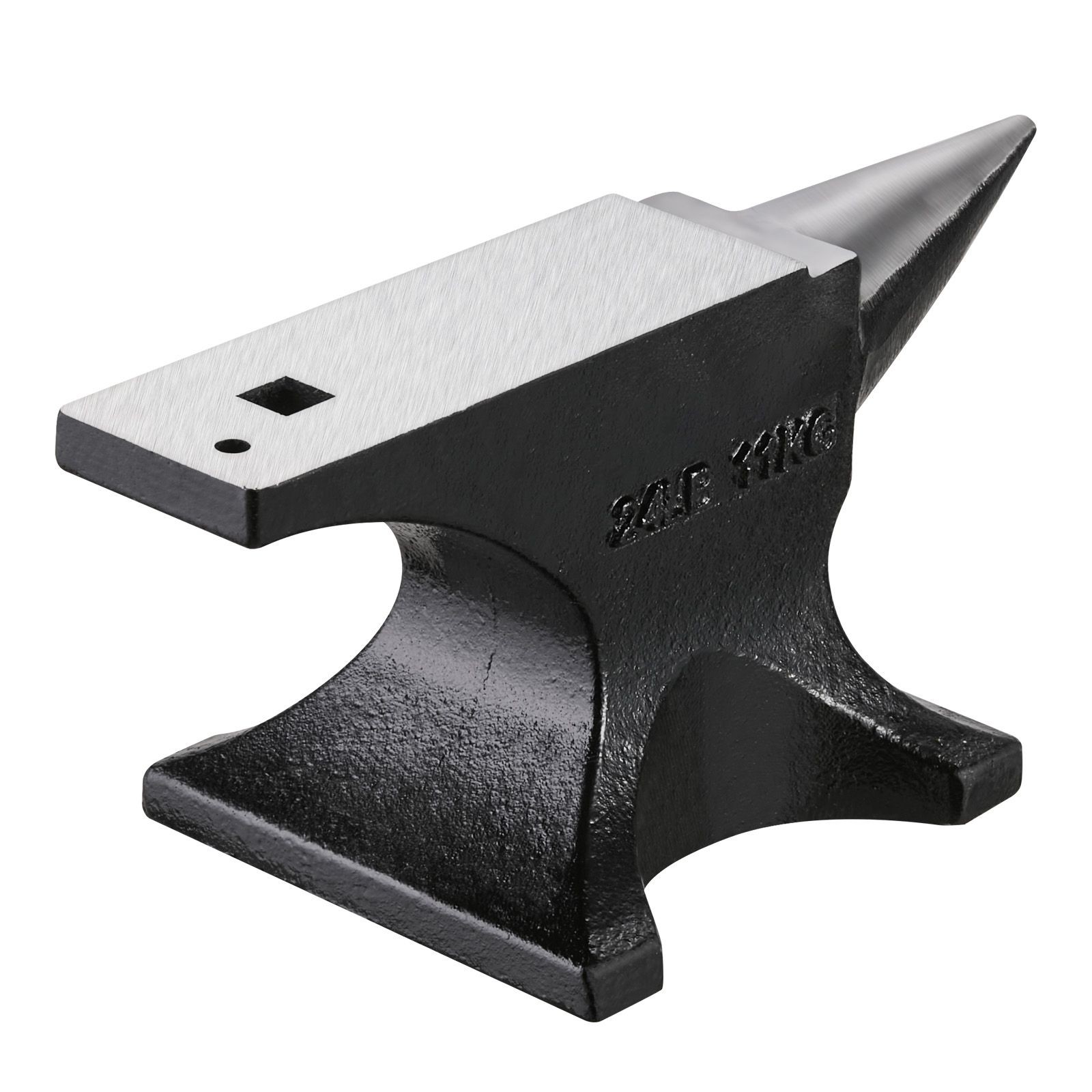 25lb Cast Steel Single Horn Anvil Blacksmithing Tool 50HRC Heat Treated