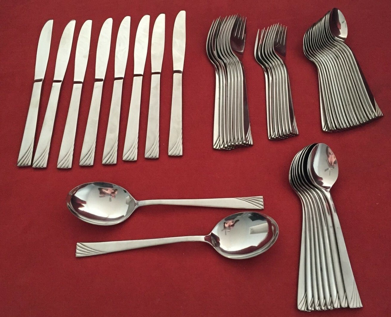 Reed & Barton Select Stainless Canaveral 48 pieces 7 place settings NM polished