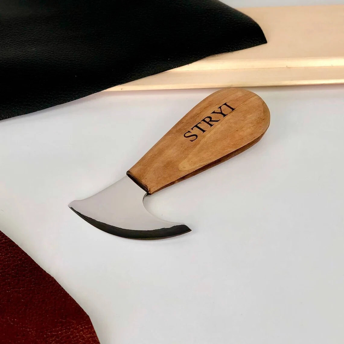 Skiving knife for leather, Handmade knife, Leather knife, Leather cutting tools