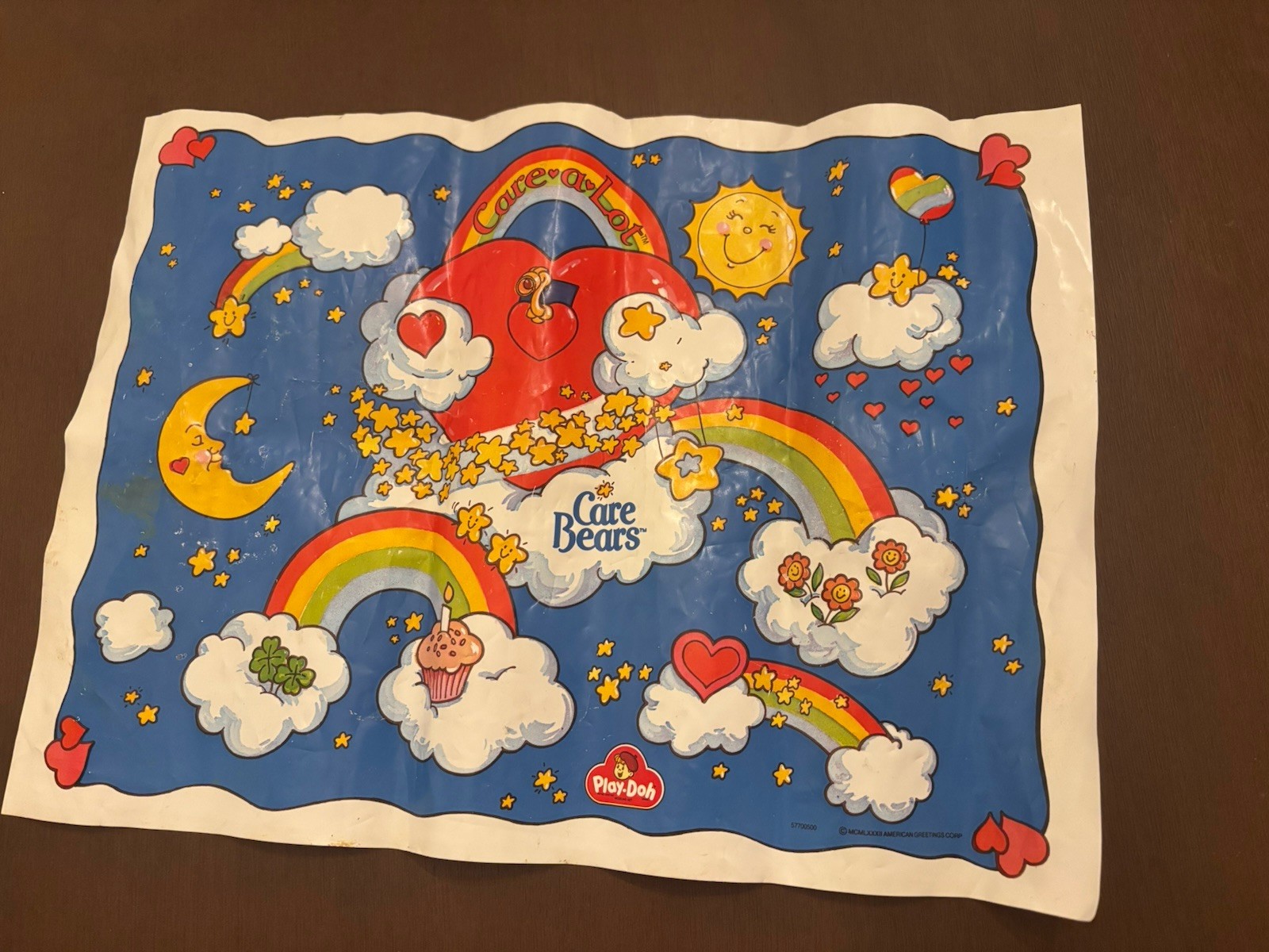 Vintage CARE BEARS Play Doh Set #24190 80'S KENNER Mat Only