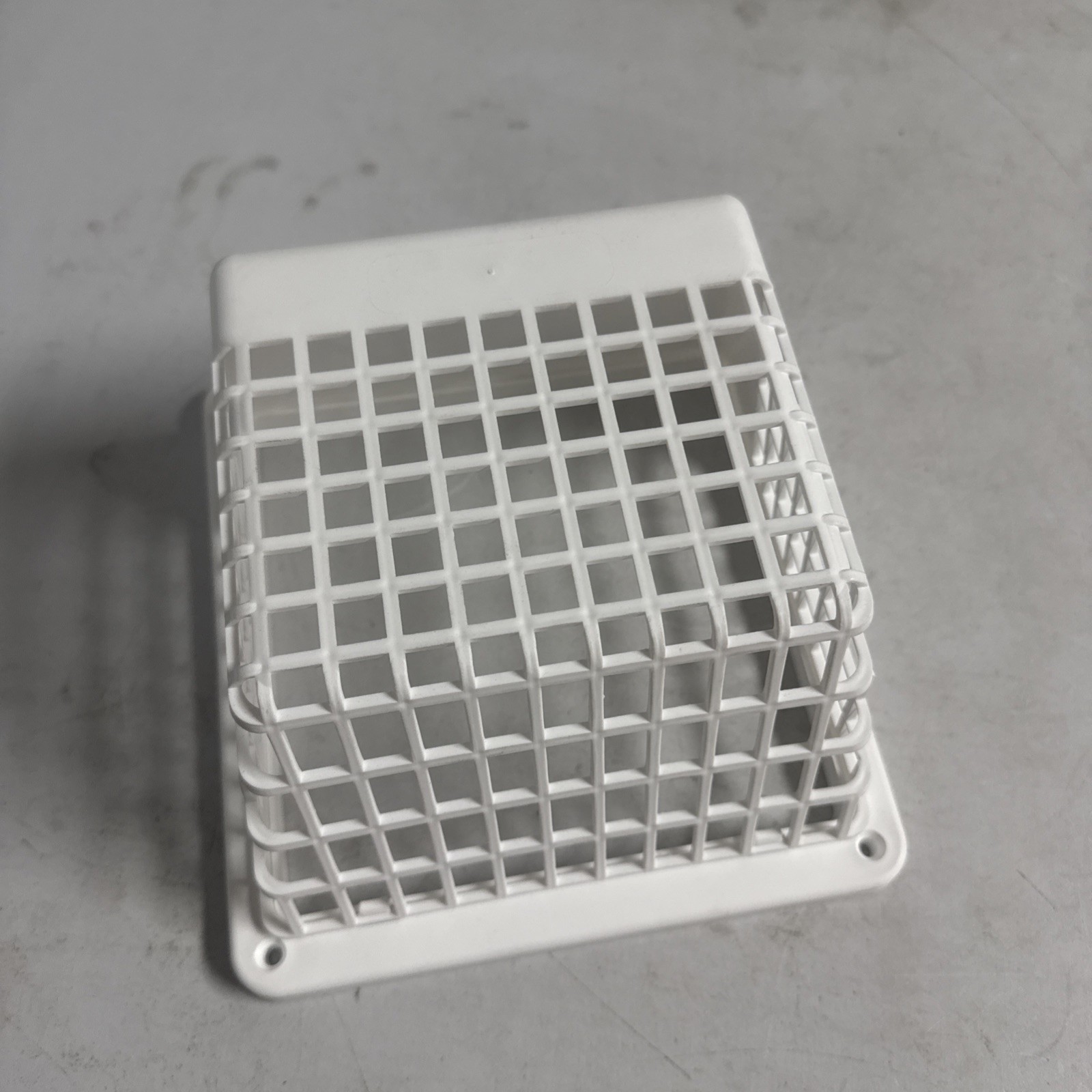 7" Plastic Universal Hinged Vent Guard, White - 1491WG