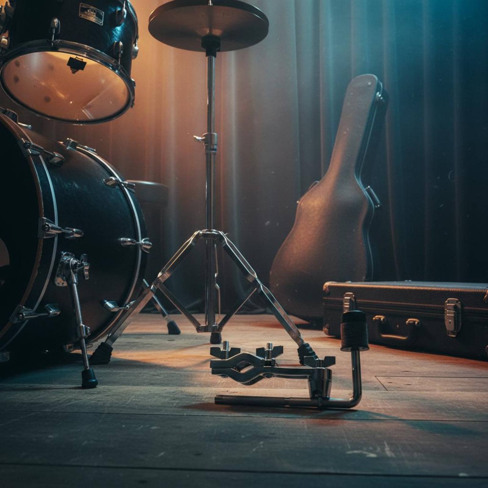 Cymbal Extension Clamp Silver-platedPlated Finish Drum Set Extension Mount Felt