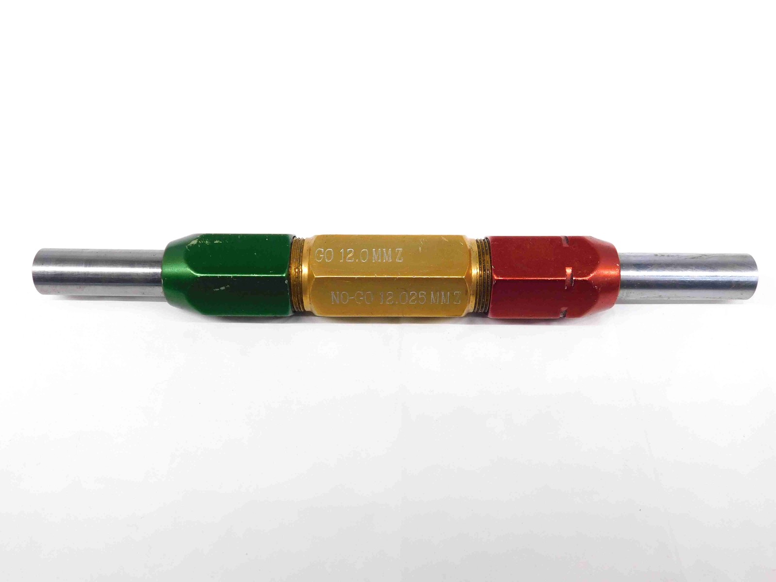 12.000 & 12.025 METRIC PIN PLUG GAGE GO NO GO ONSIZE 12 .4724 12.00 INSPECTION