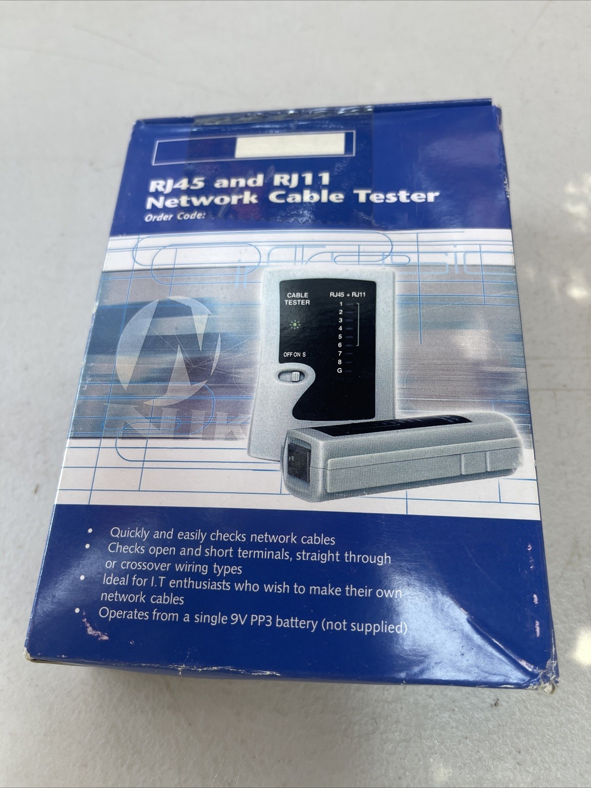2x Network Cable Tester LAN RJ45 RJ11 Cat5e Cat6 Ethernet Test Tool Kit