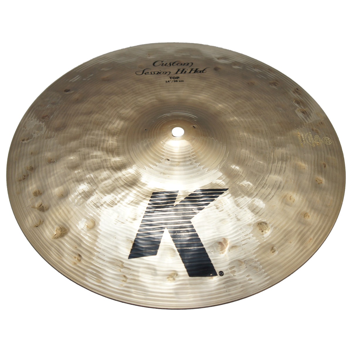 Zildjian K0994 14" K Custom Series Session Hi Hat Top Drumset Cymbal - Used