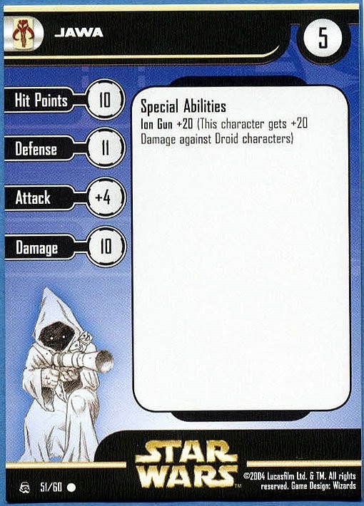 Star Wars Miniatures Rebel Storm 51 Jawa Card