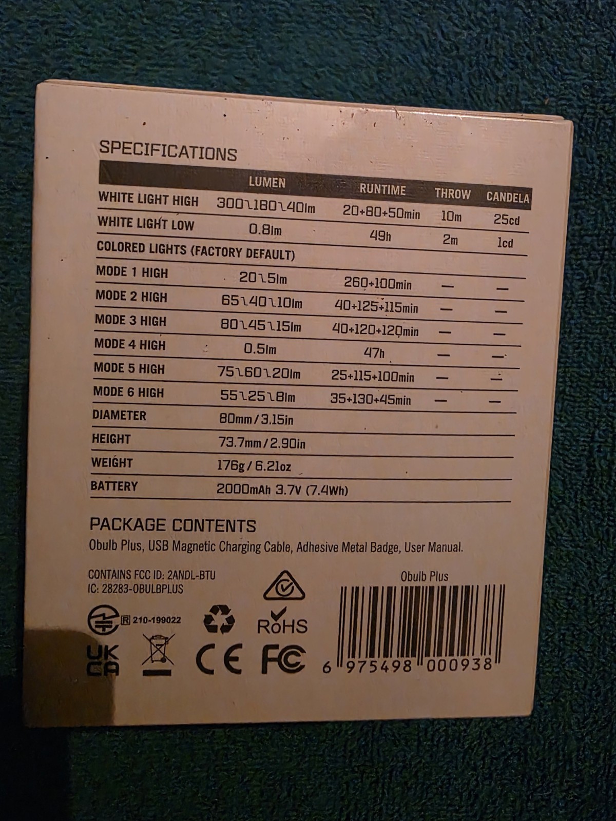Olight Obulb Plus Smart LED Orb Light App Control Touch Lamp Rechargeable New
