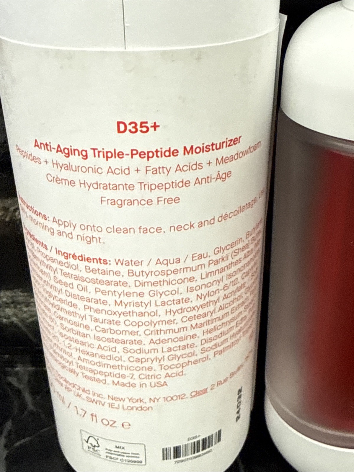 Spoil Chi D35+ Anti-Aging Peptide Moisturizer 1 oz NEW