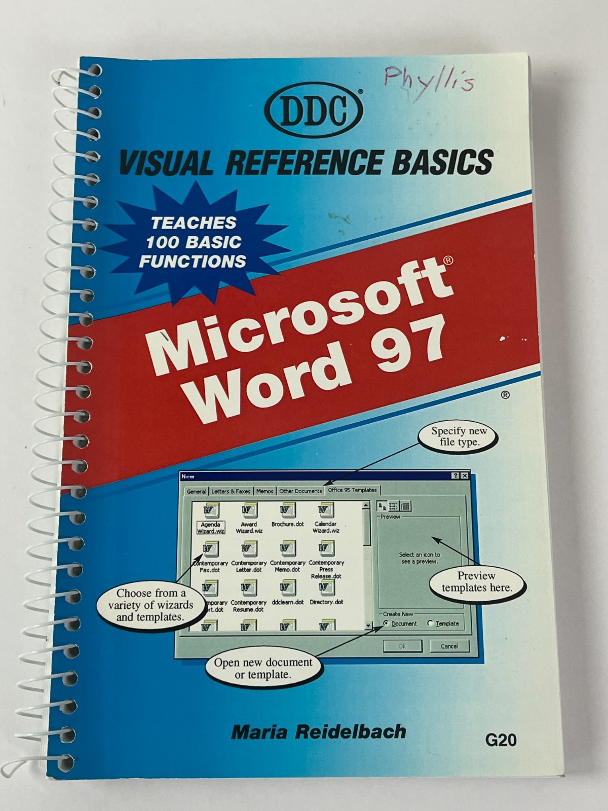 Visual Reference Basics DDC Publishing Microsoft 97 Basics Maria  Book Guide