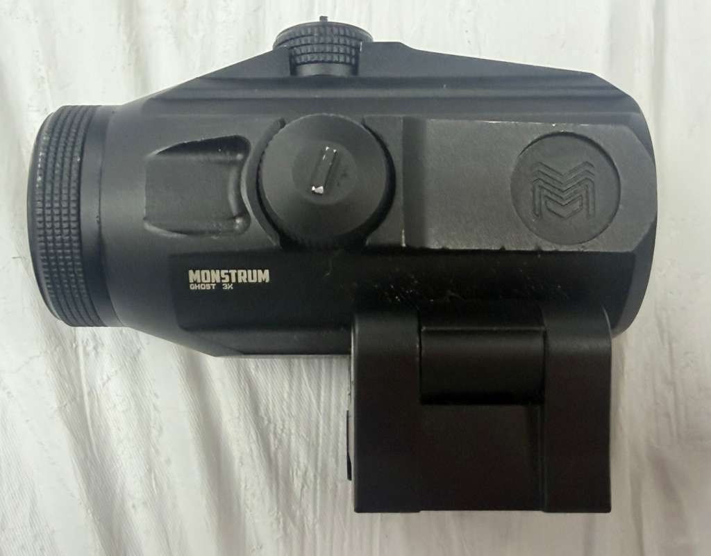 Used MONSTRUM Ghost 3X Micro Magnifier with Flip-to-Side Mount