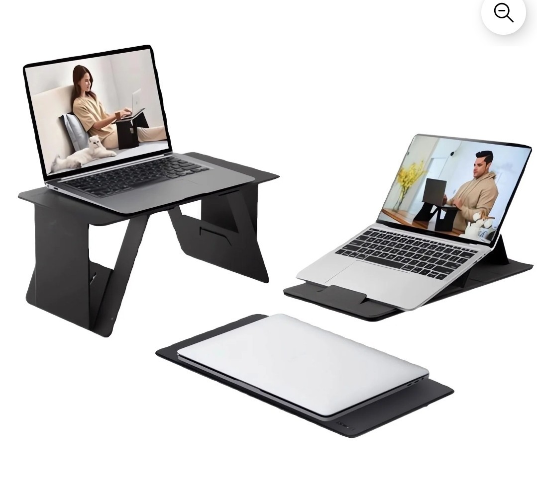 Laptop Stand Space-saving Foldable Computer Support Stand Adjustable Small...