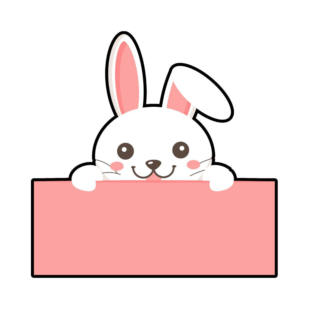 Bunny Holding Banner / Sign 3D Printed Cookie Cutter