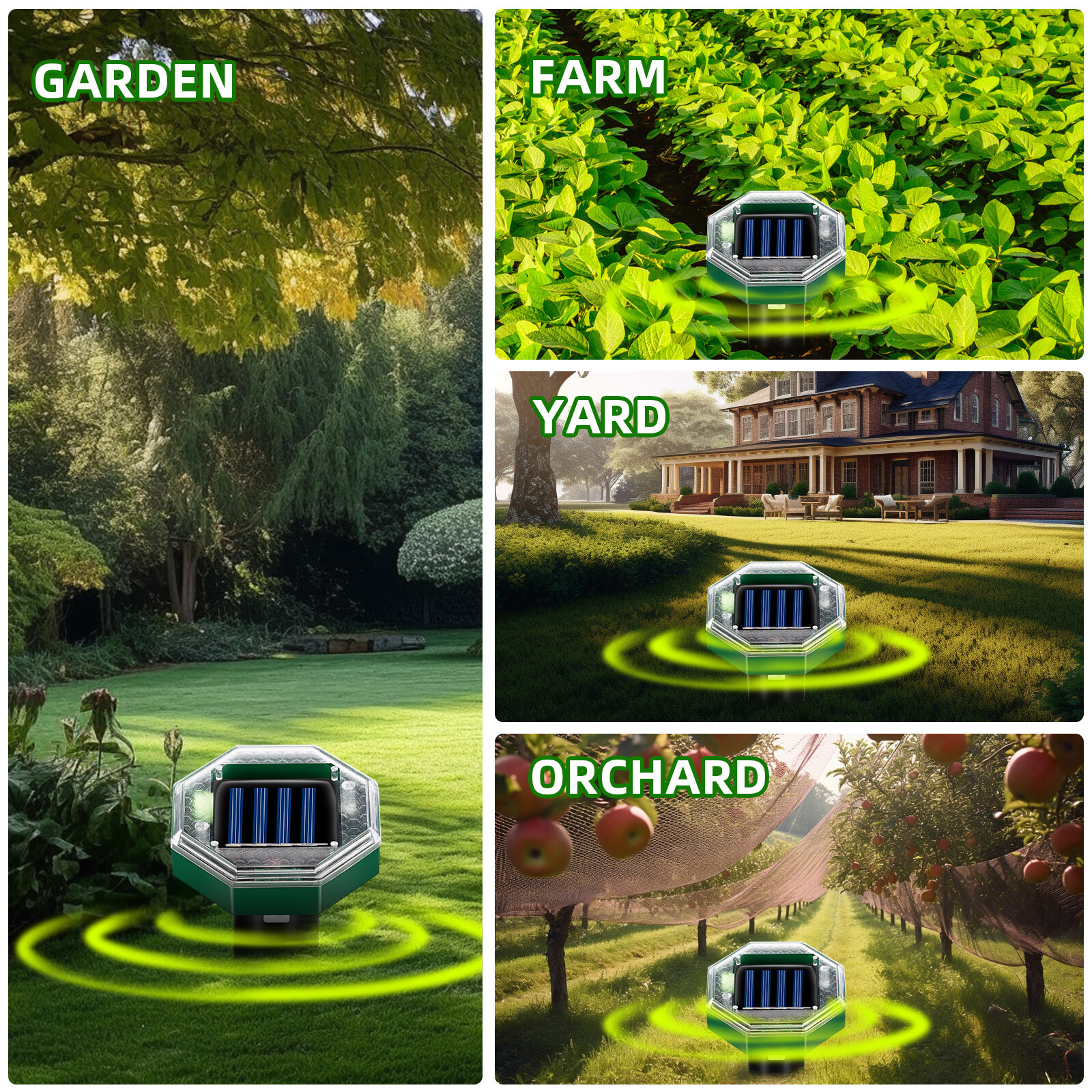 4 Pack Solar energy mousetrap octagonal model