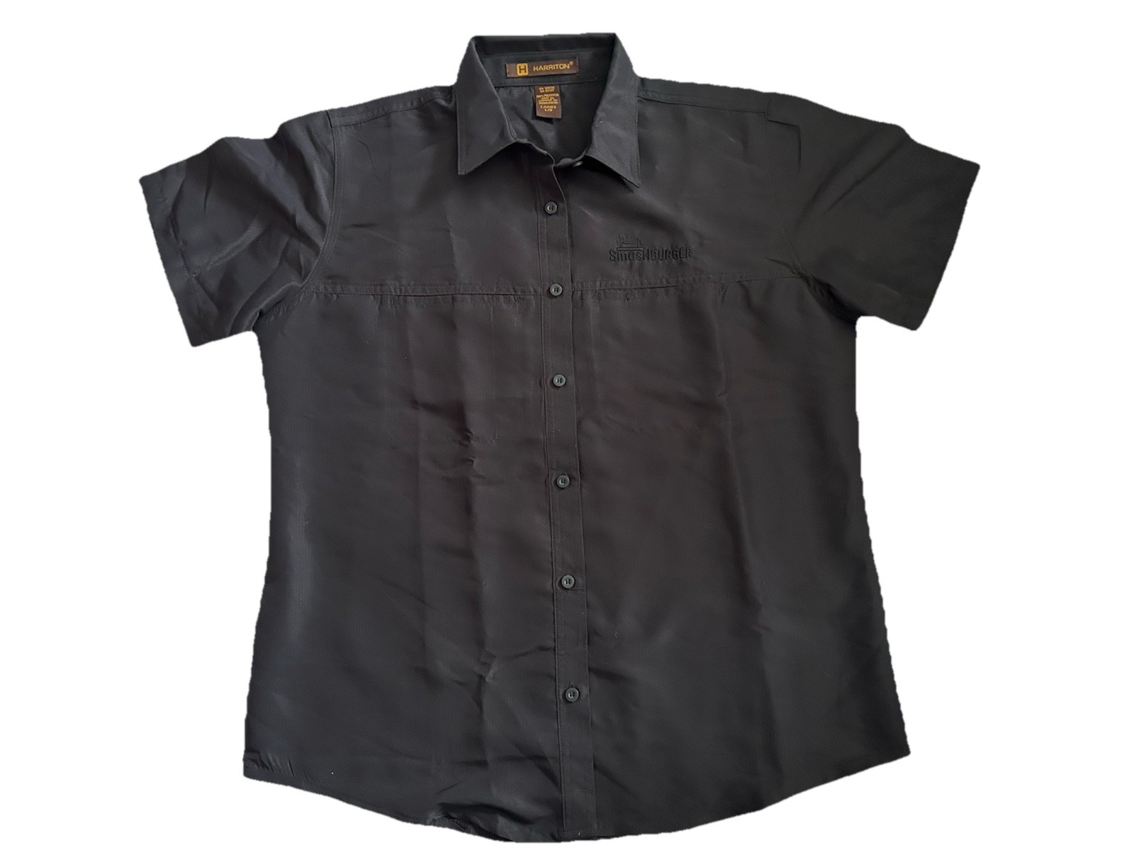 Smash Burger Uniform Women’s Shirt Size Large Black