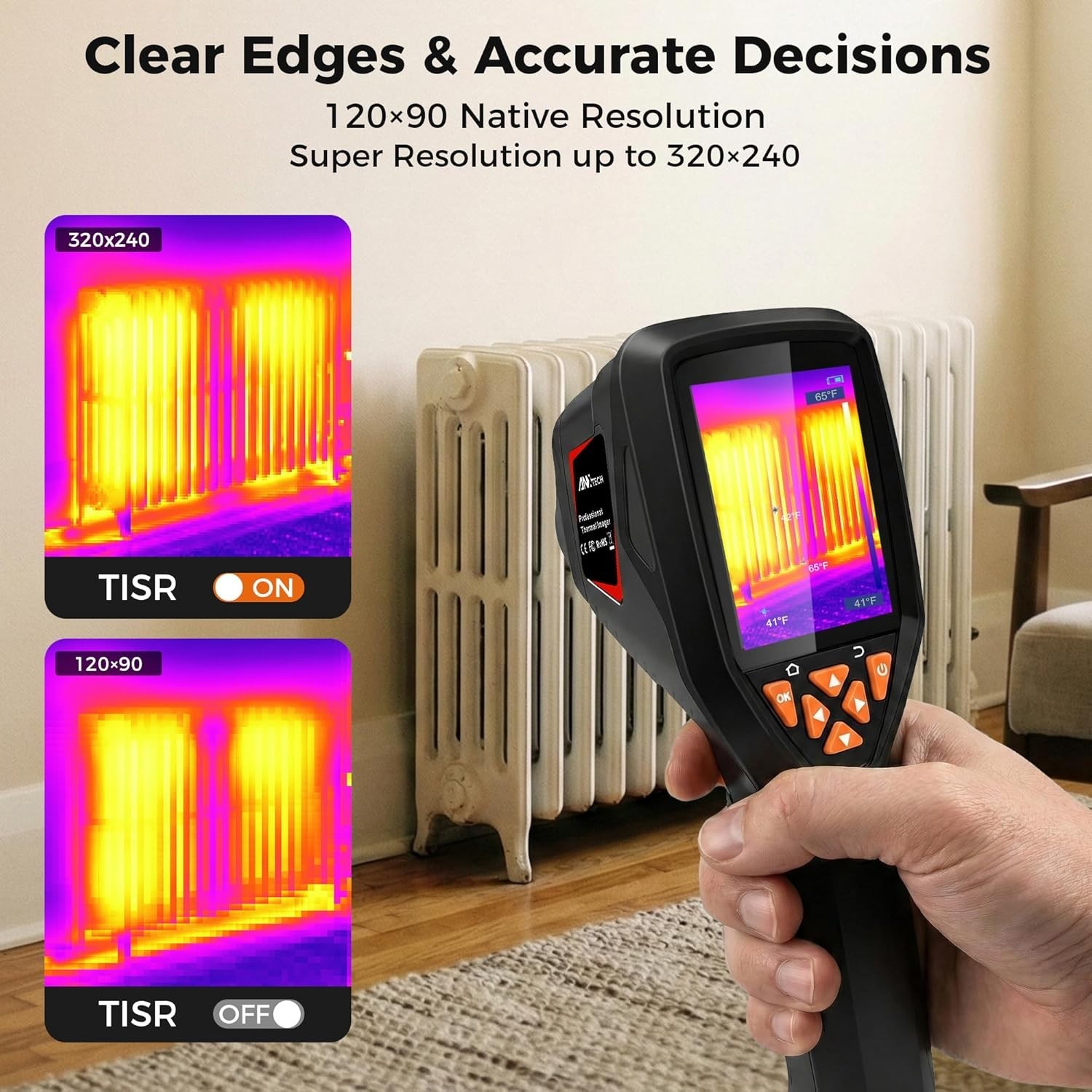 High Sensitivity Handheld Thermal Camera with 25Hz Imaging for Quick Inspections