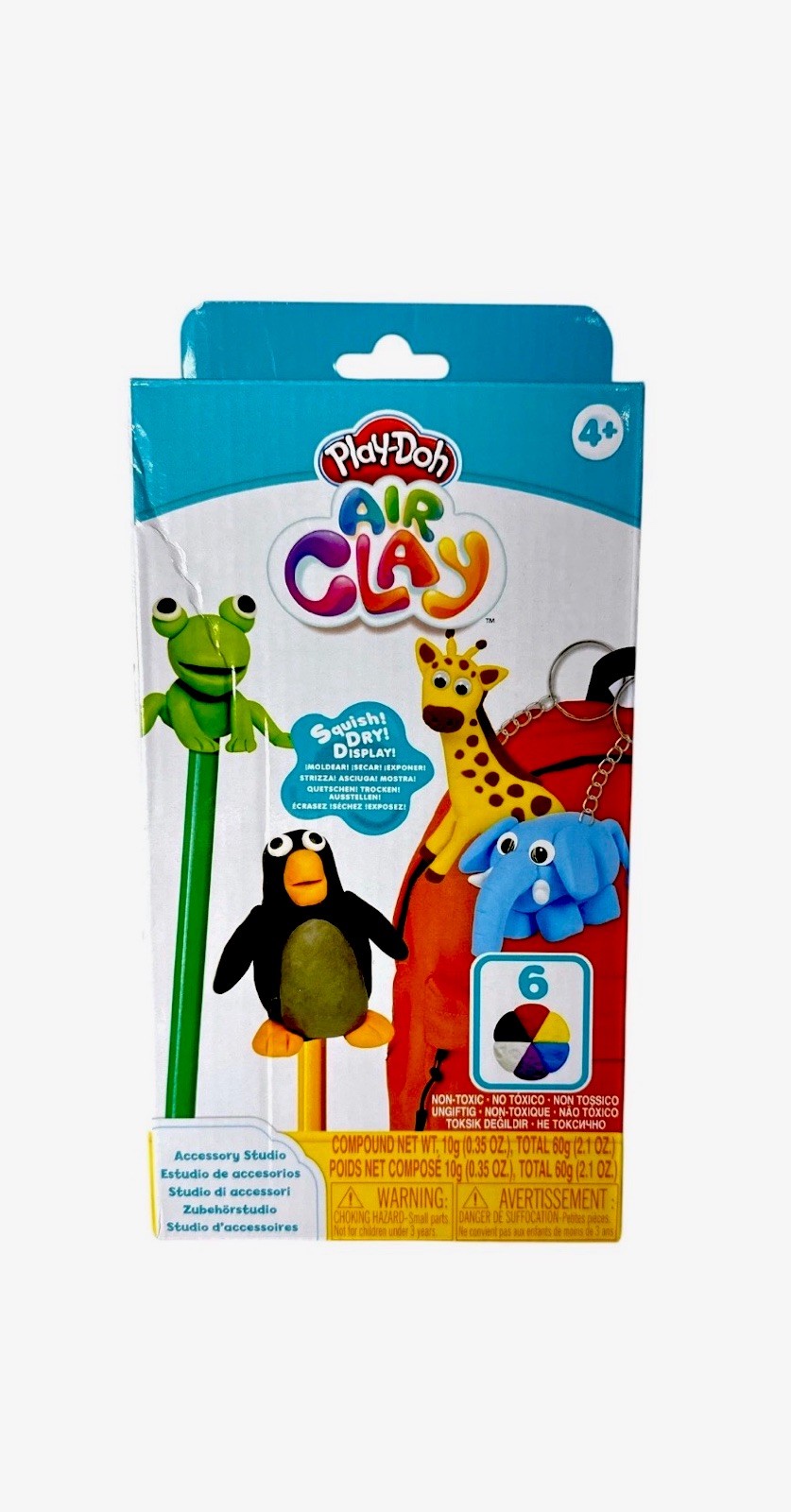 Hasbro Play-Doh Air Clay keychain or pencil toppers creative kids fun play 4+