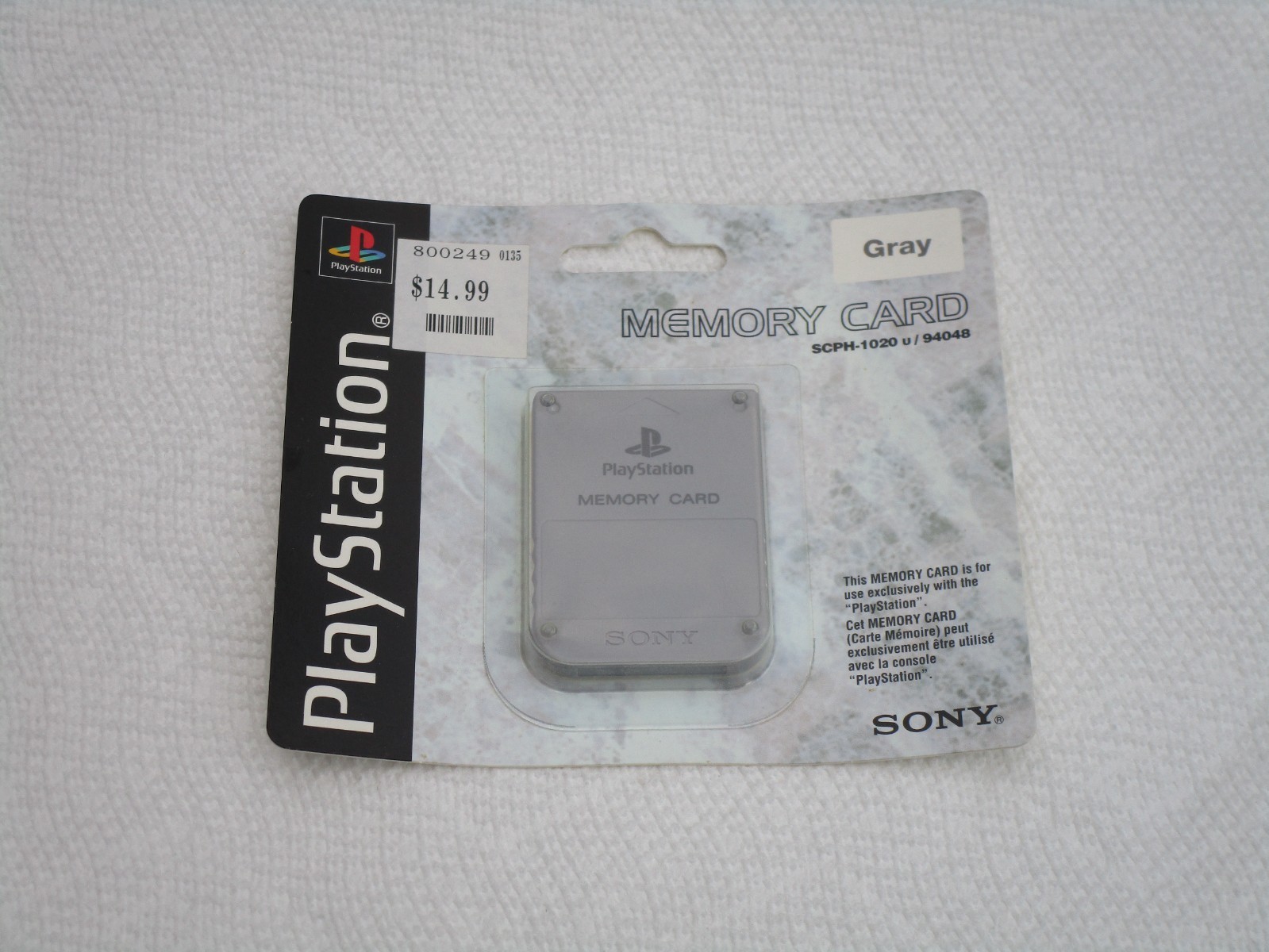 Sony Playstation PS1 Memory Card (SCPH-1020) BRAND NEW SEALED gray OFFICIAL OEM