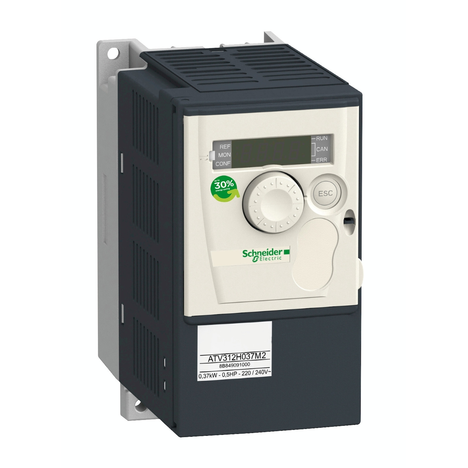 Schneider Electric Frequency Inverter ATV312H037M2, 0.37kW, 200-240V, 1 Phase