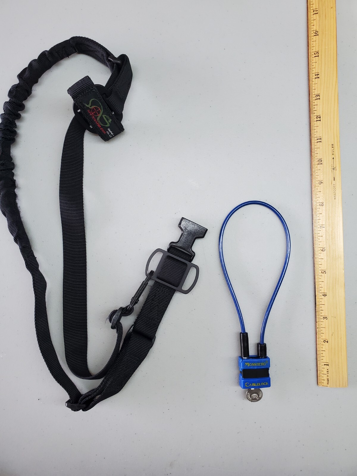 Mossberg Cable Loc- Blue W/ 1 Key & Tactical Sling. Free SHIPPING (read Below)