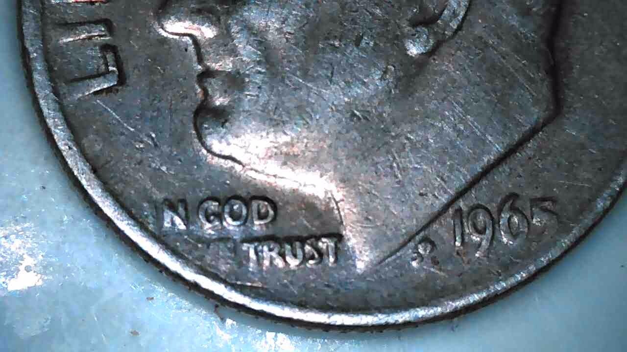 Rare 1965 dime no mint mark w/errors 