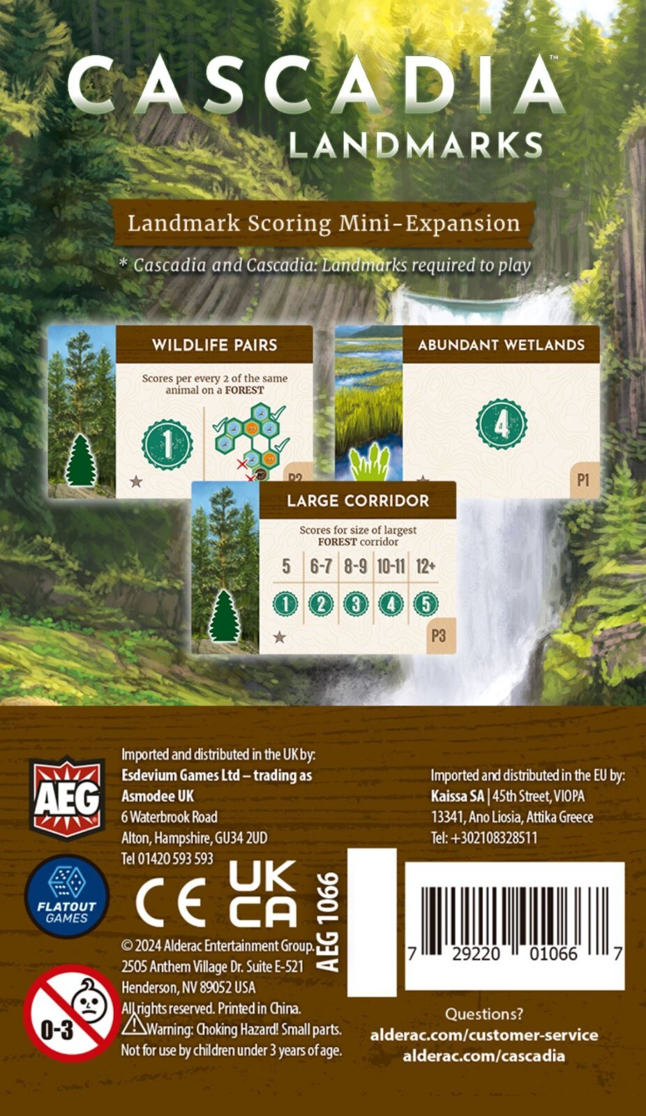 AEG Cascadia Landmarks Board Game KS Exclusive Scoring Mini Expansion Promo