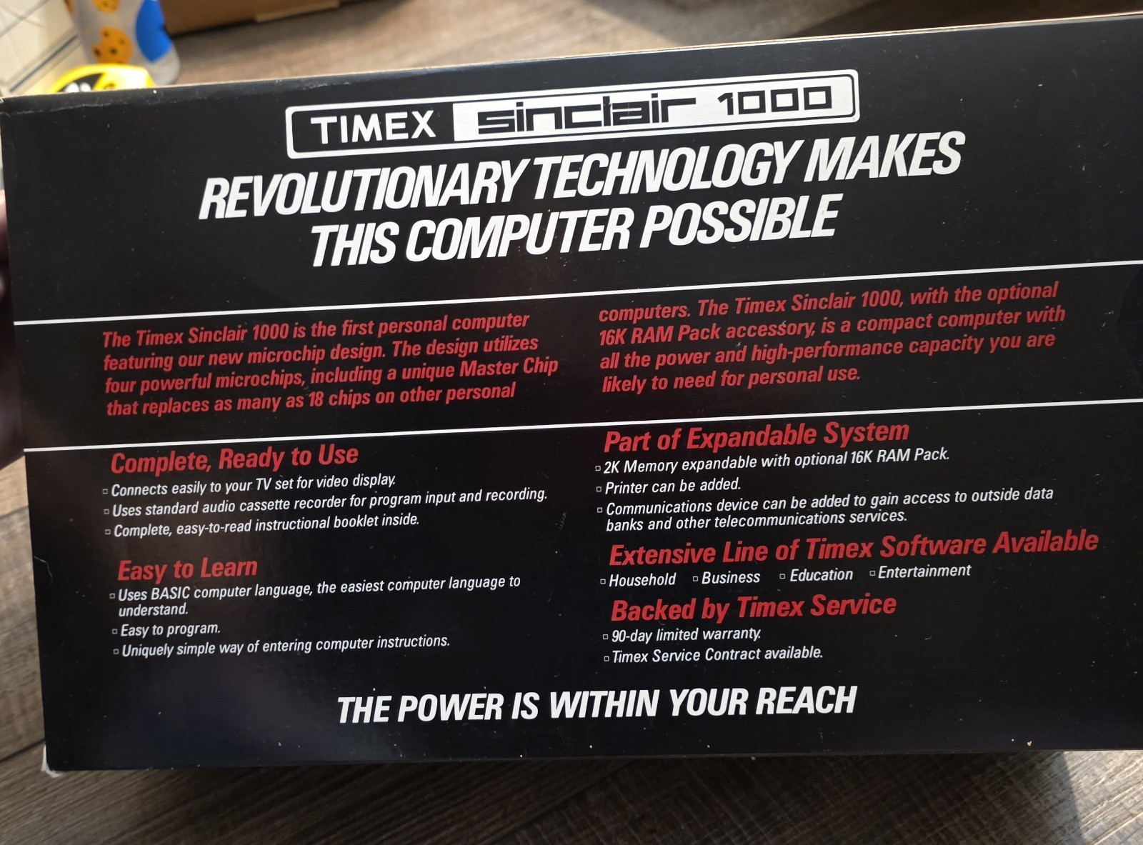 Timex Sinclair 1000 Vintage Personal Computer/ Extra Ram/Checkbook Manager New