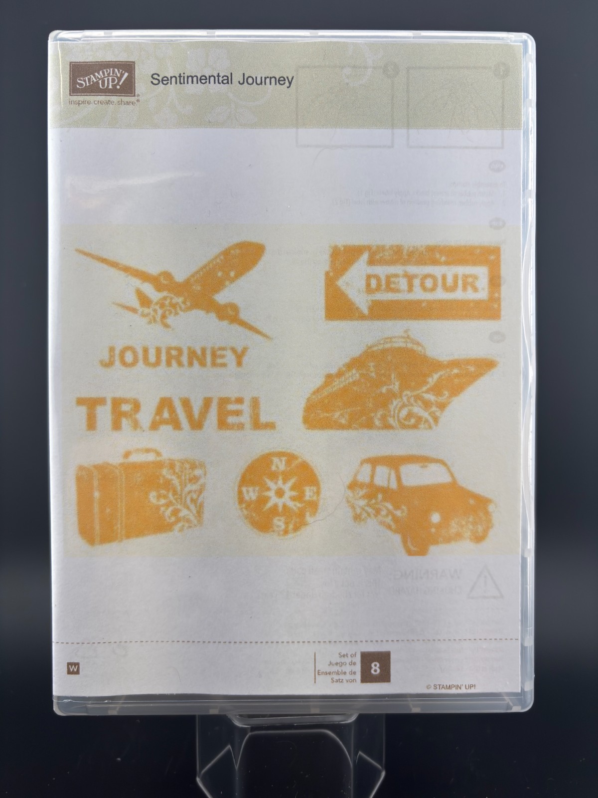Stampin’ Up! Sentimental Journey 118513 Mounted Rubber Travel Car Plane