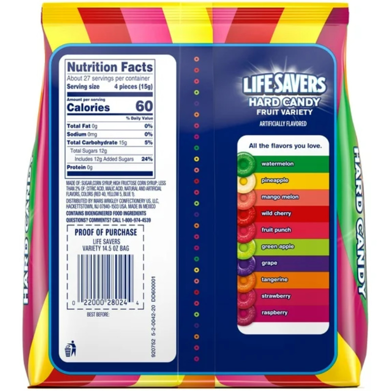 Life Savers Bundle Butter Rum 14.5oz + Orange Mint 13oz + Fruit 14.5oz