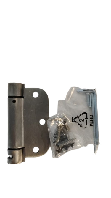 Amazon Basics Self-Closing Door Hinge, 3.5 "x 3.5 ', 1 Piece, Satin Nickel