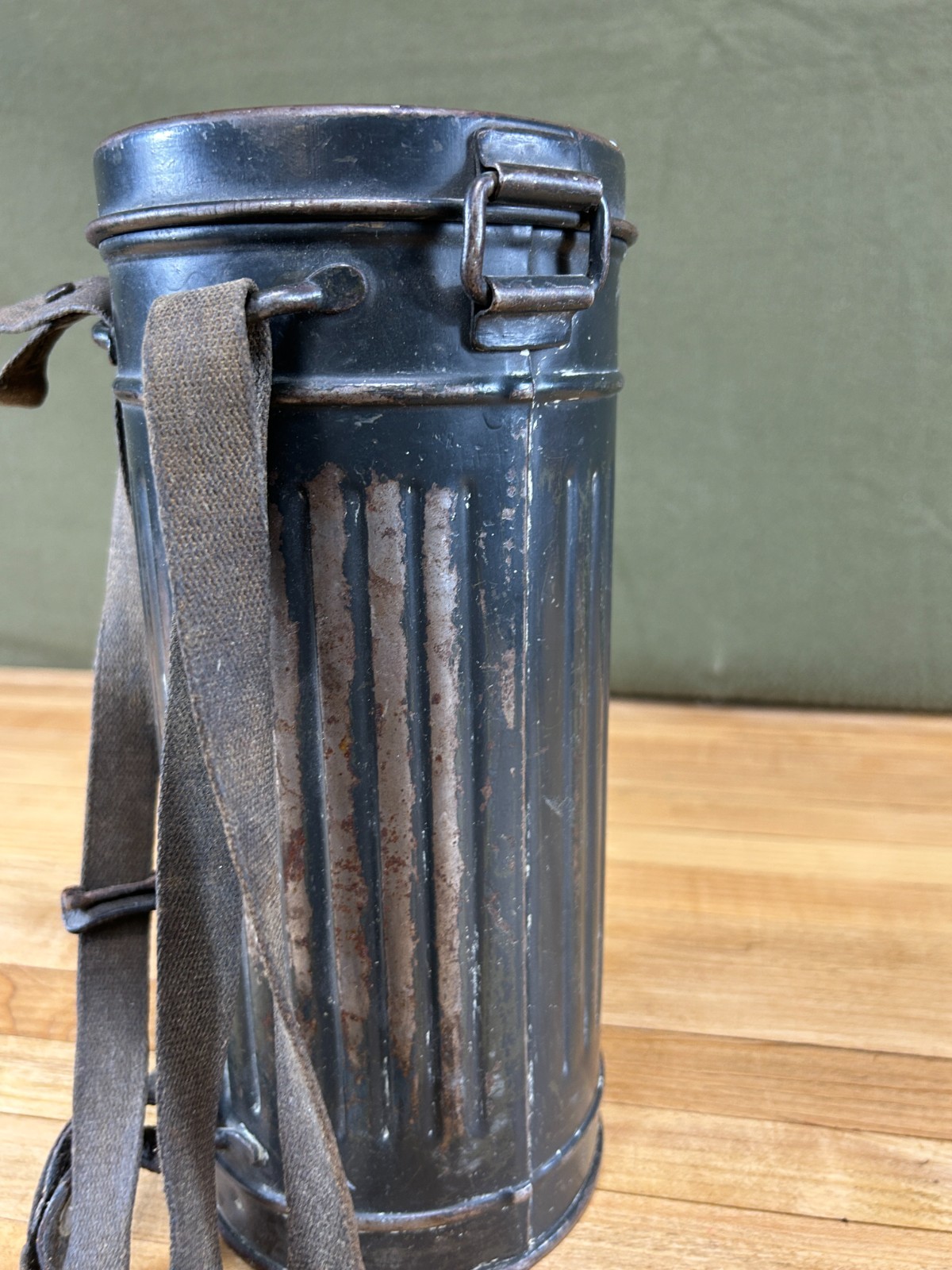 Original WWII German Gas Mask With Canister Can World War 2 Estate Find Surplus