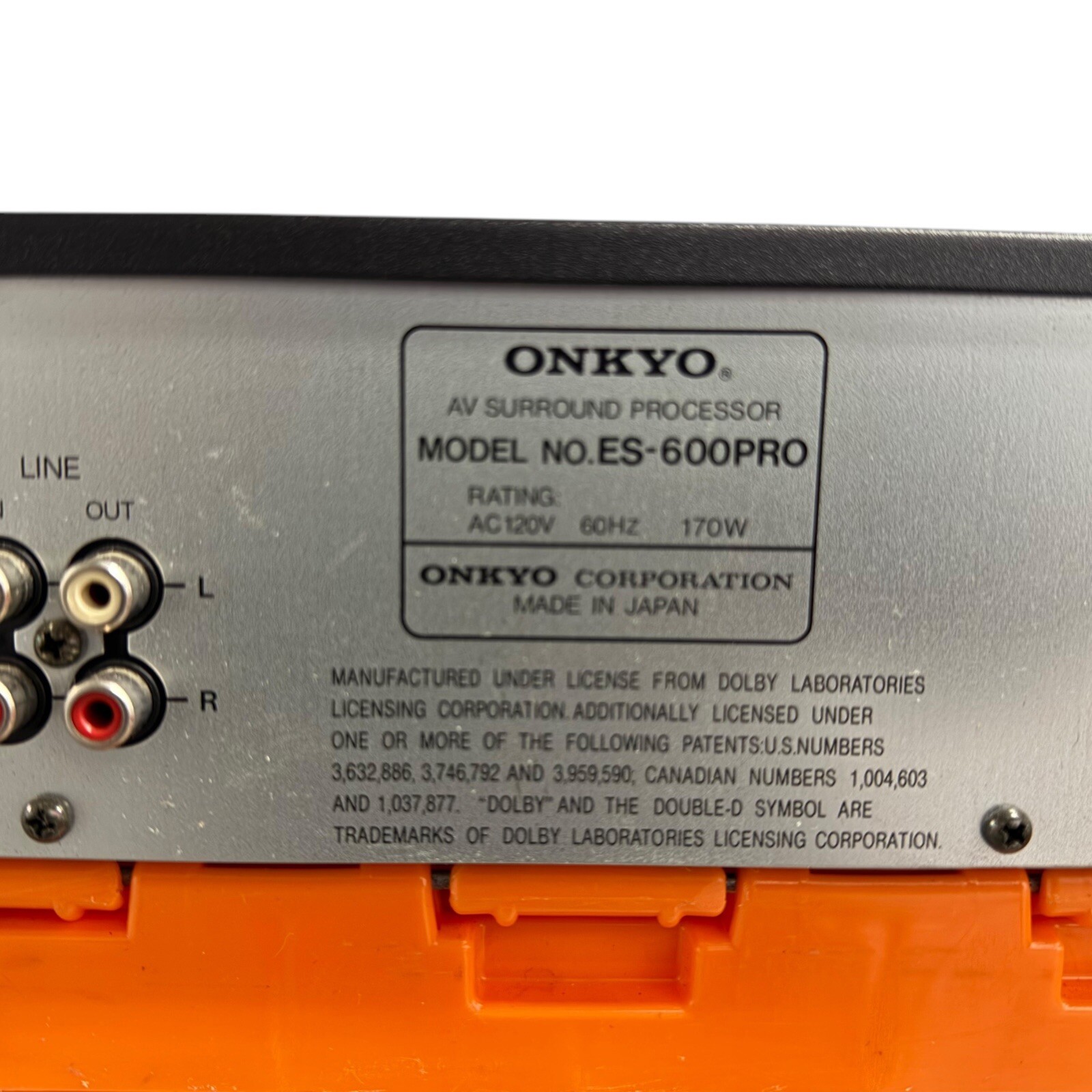 Onkyo ES-600PRO AV Surround Processor Dolby Pro Logic Home Audio Tested Working