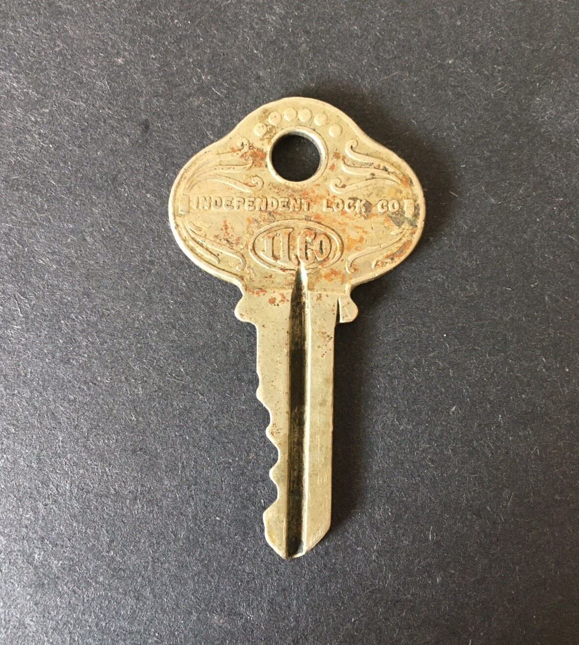 Vintage Ornate Key Independent Lock Co ILCO Fitchburg Mass Number 0 1010