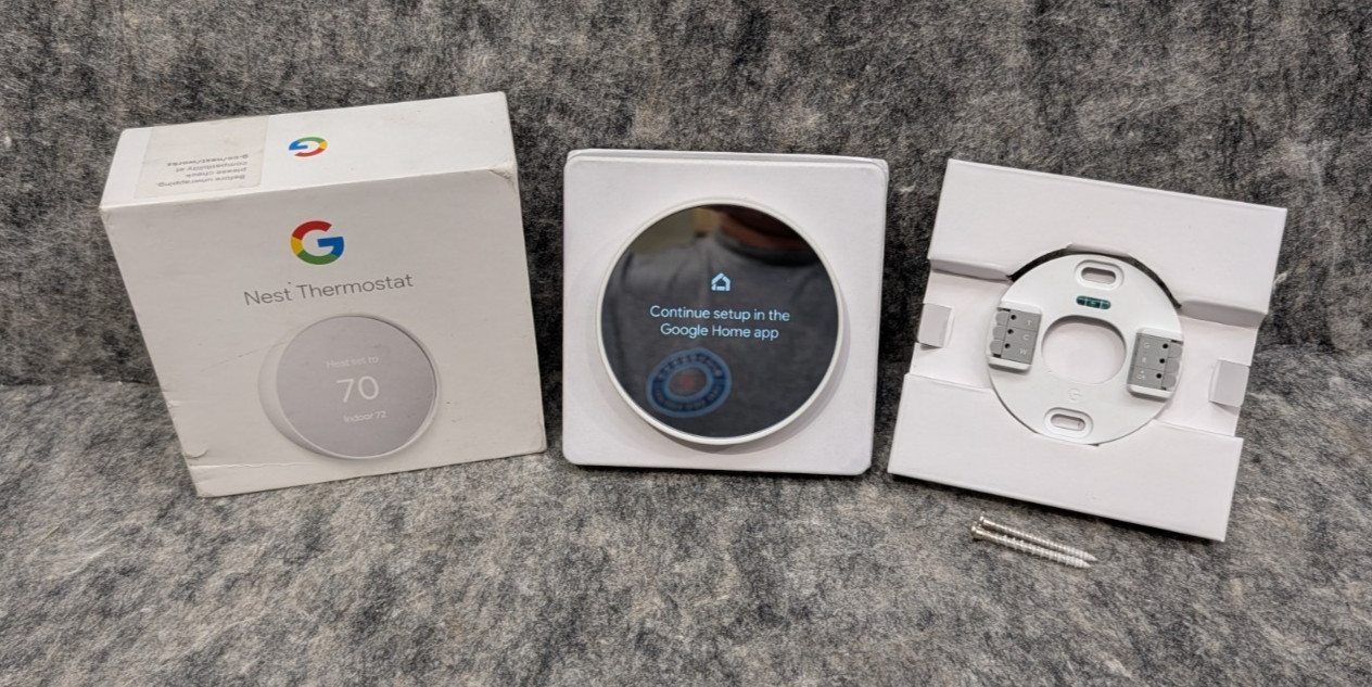 Google Nest Smart Thermostat, Snow - GA01334-US 🔥Works Great🔥