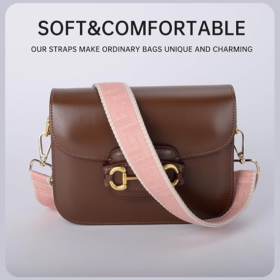 Purse Straps Replacement Crossbody Bag Strap for Purses Adjustable Pink Maze