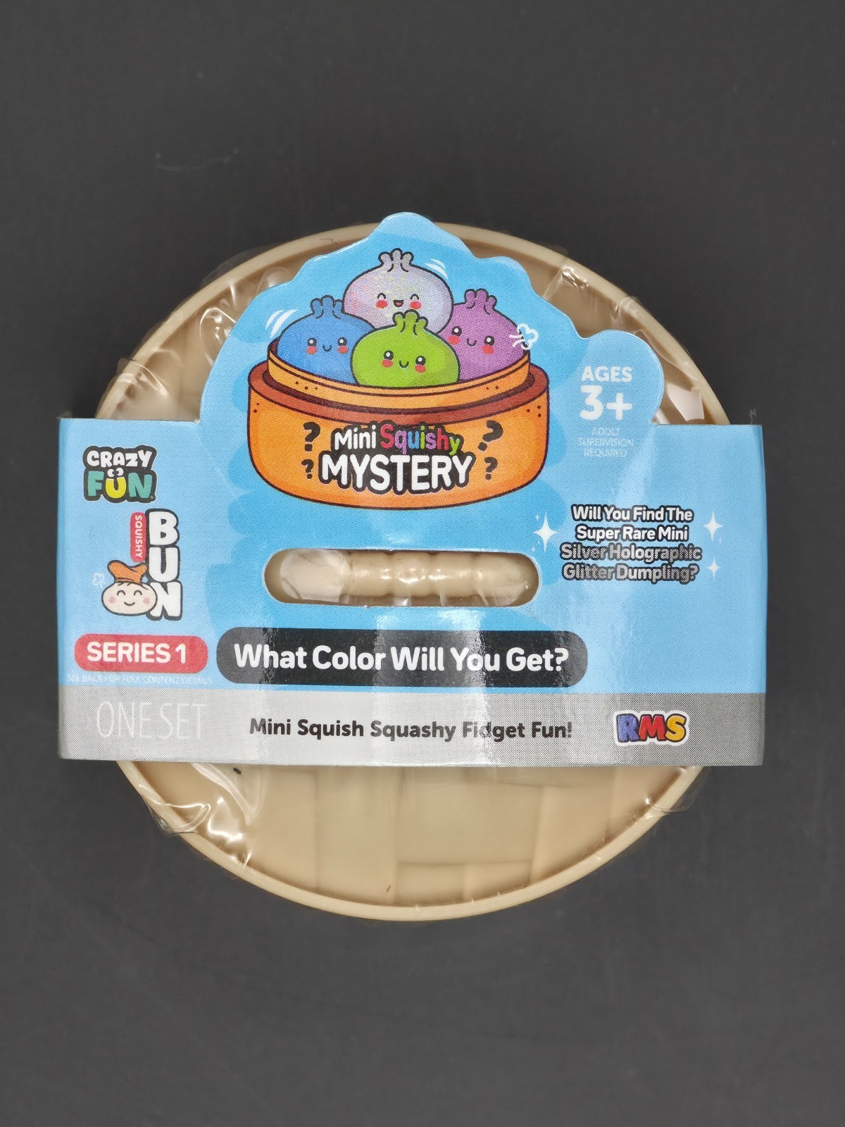 (1 pack) Mini Silver Holographic Mystery Squishy - The Viral Mystery Dumpling!