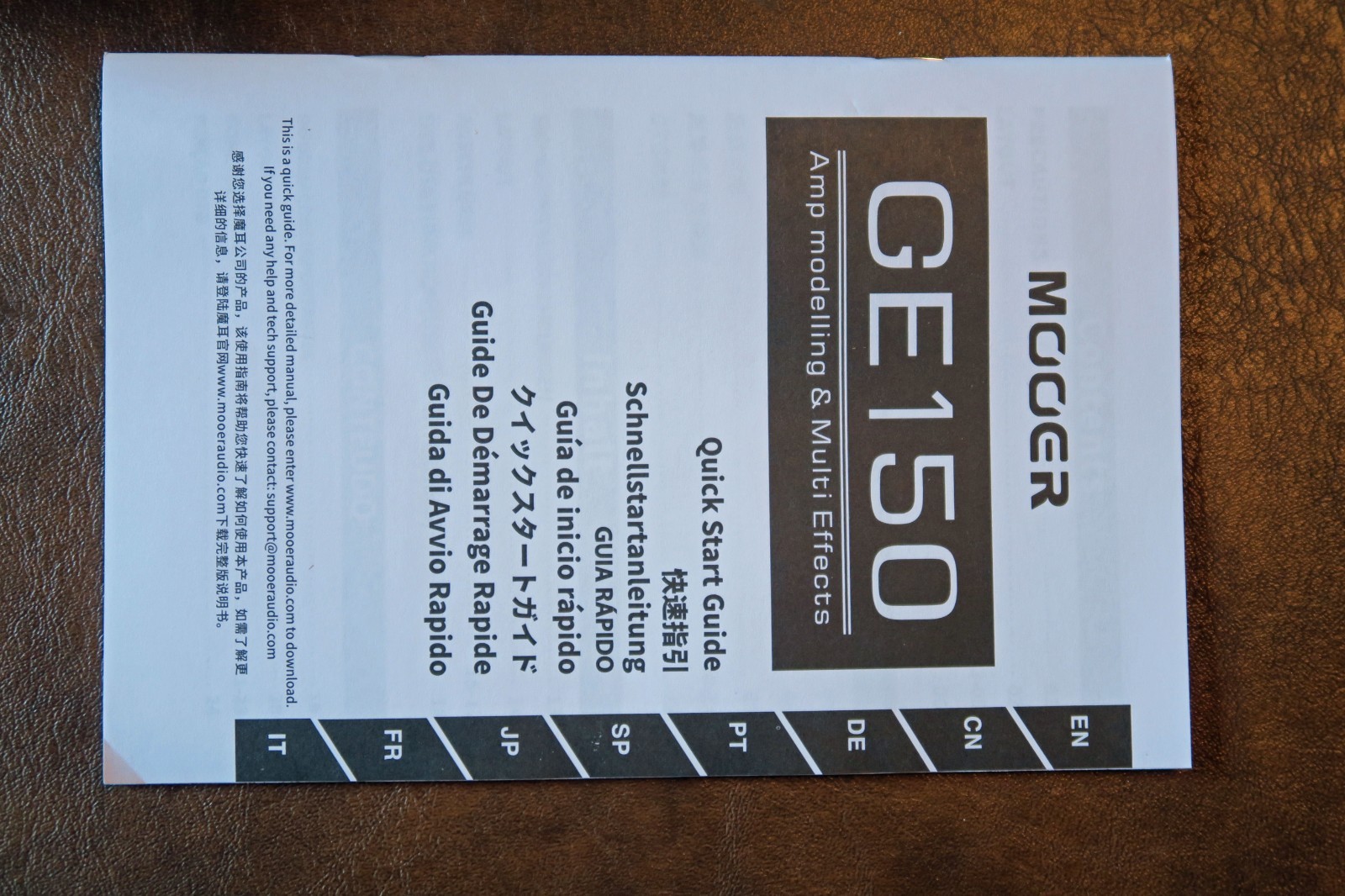 MOOER GE150 Electric Guitar Amp Modelling Multi Effects Pedal w Expression & IR