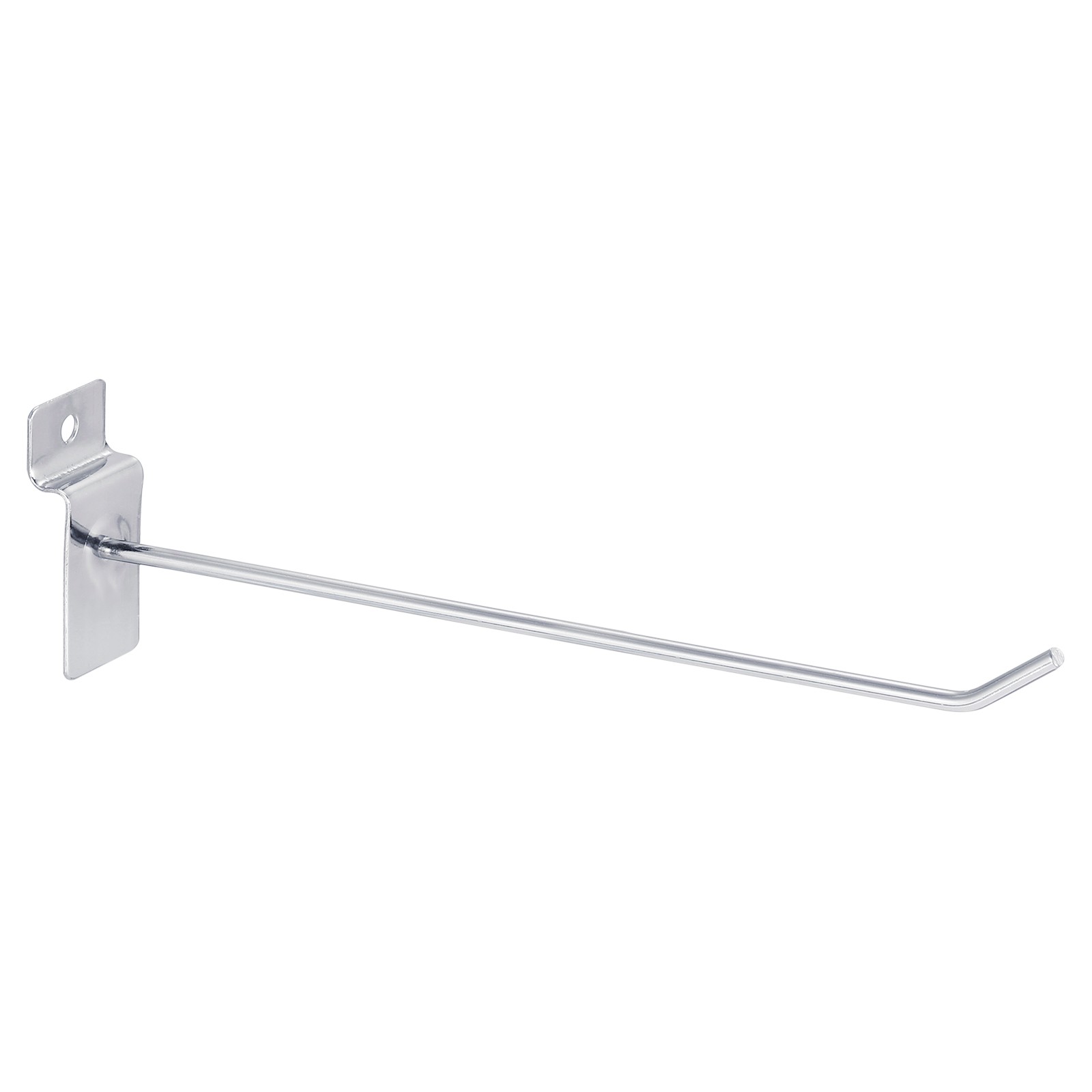 80 Pcs Slat Wall Hooks 2" x 10" Metal Display Hooks for Garage Retail, Silver
