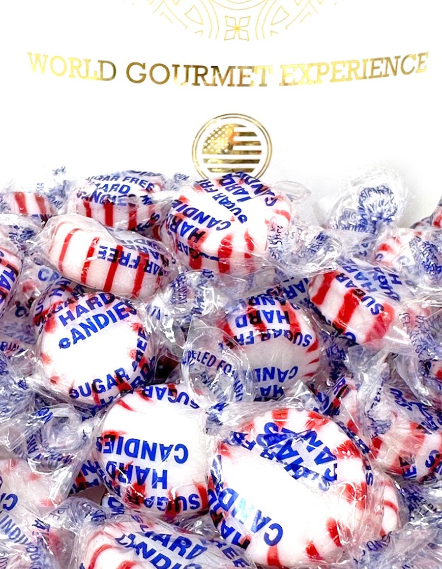 SweetGourmet Sugar-Free Peppermint Starlight Mints Hard Candy | 1 Pound