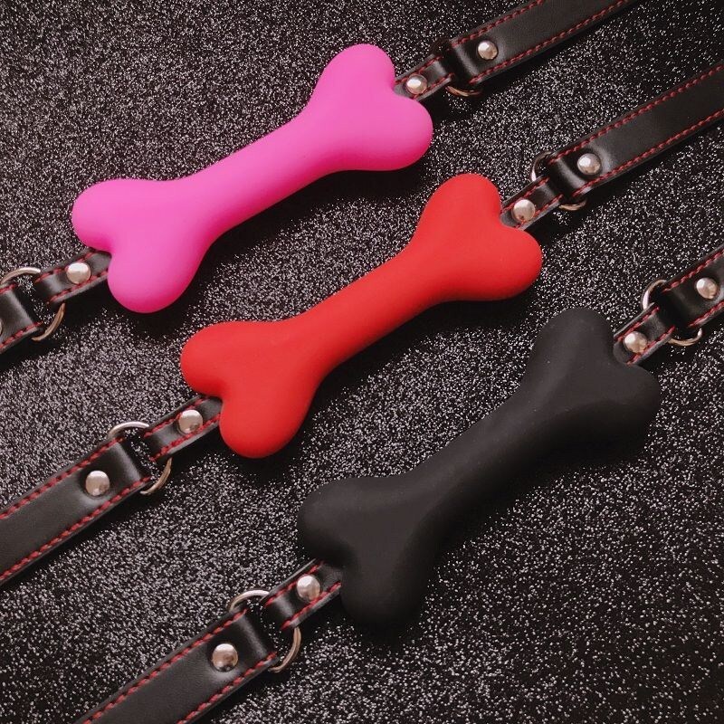 Lockable Soft Silicone Bit Mouth Oral Gag Ball NEW Bone Lockable Harness Unisex