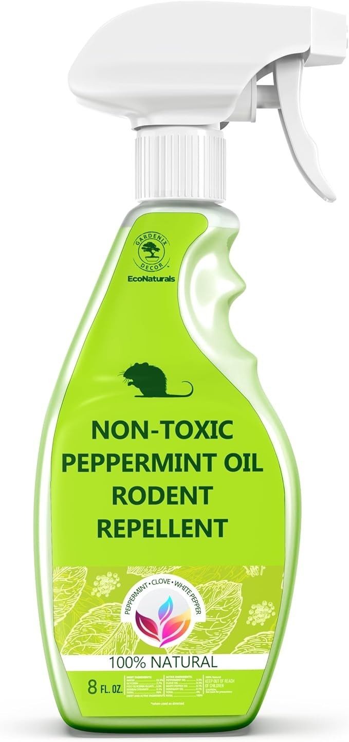 "All Natural Peppermint Oil Spray, Non-Toxic Rat Repellent to Repel Mice and Rat