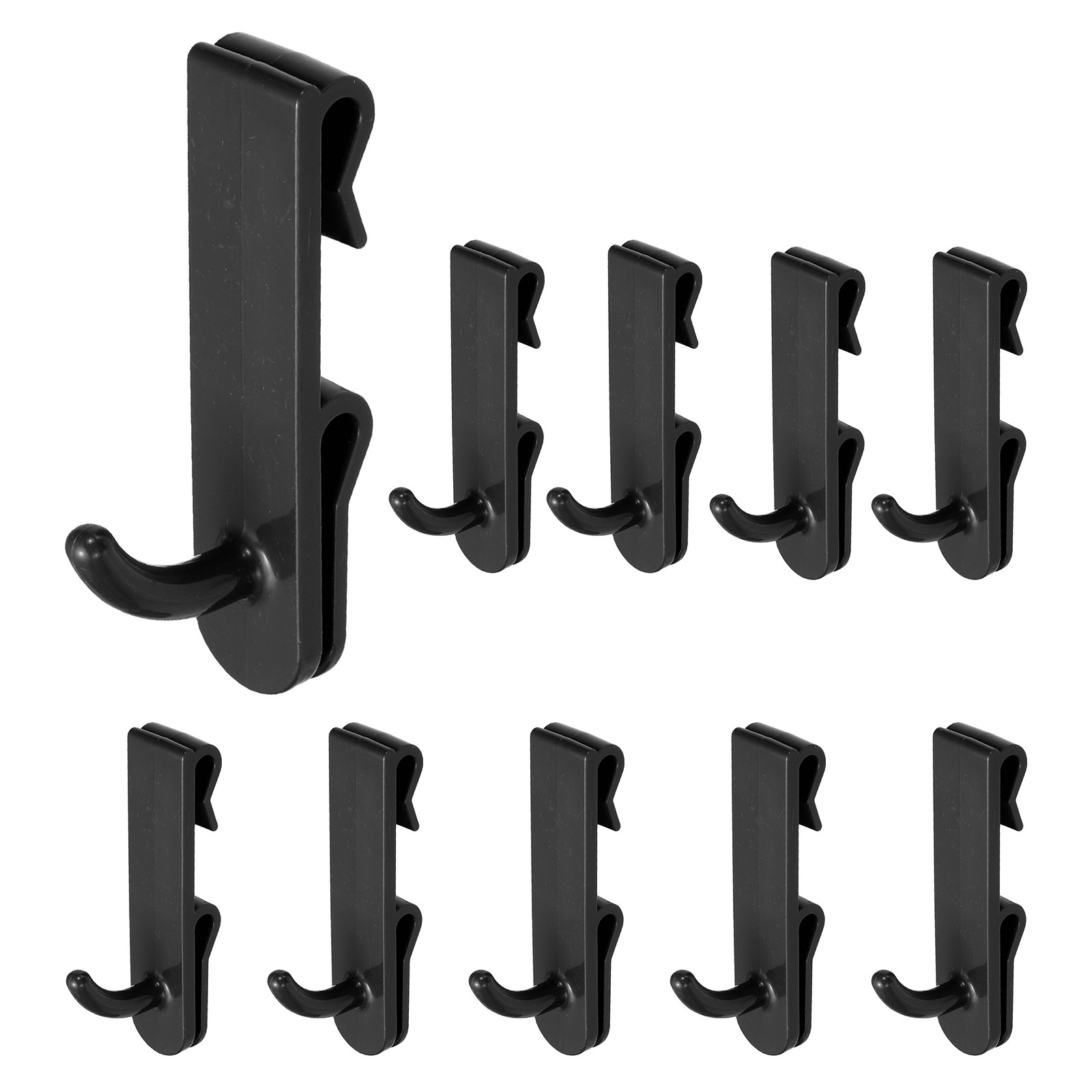 10Pcs Gridwall Hooks 2.8 Inch Grid Wall Hanger Black