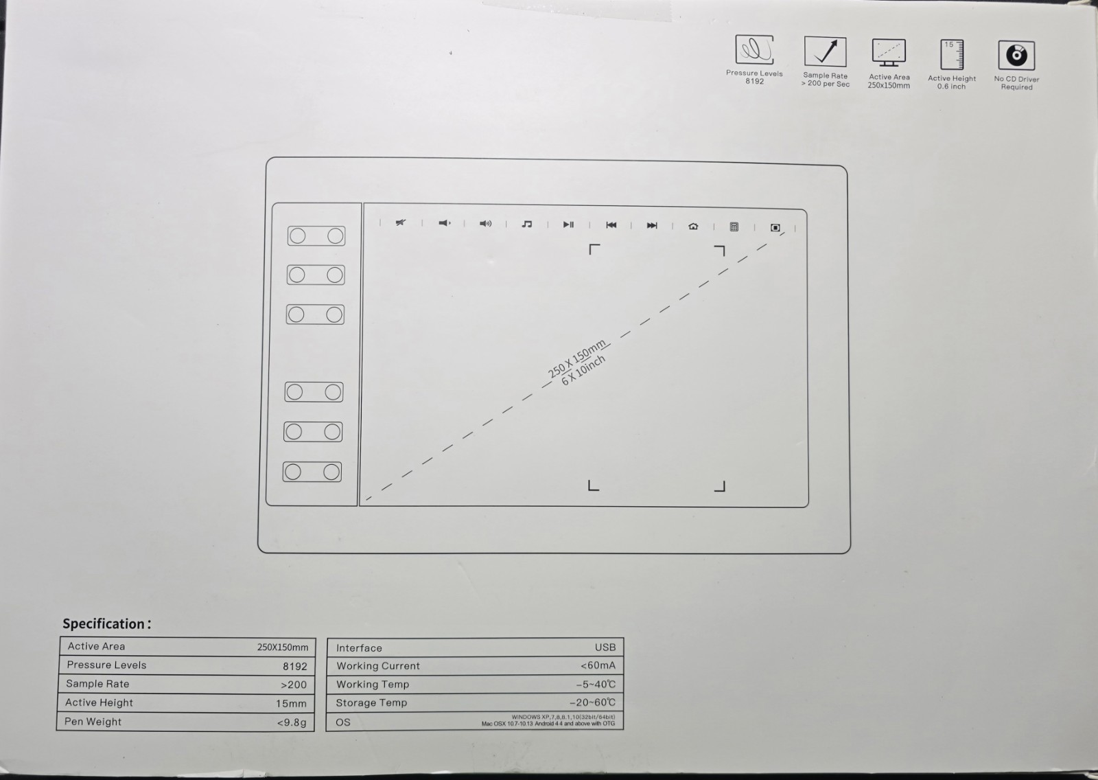 Vinsa 1060Plus Graphics Drawing Tablet, a tool designed for digital art and...