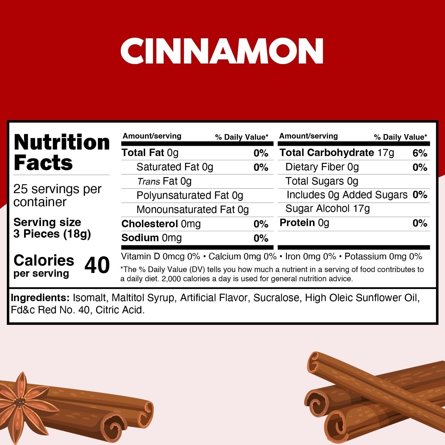 Sugar Free Hot Cinnamon Hard Candy Discs - 1 Pound - Taboom