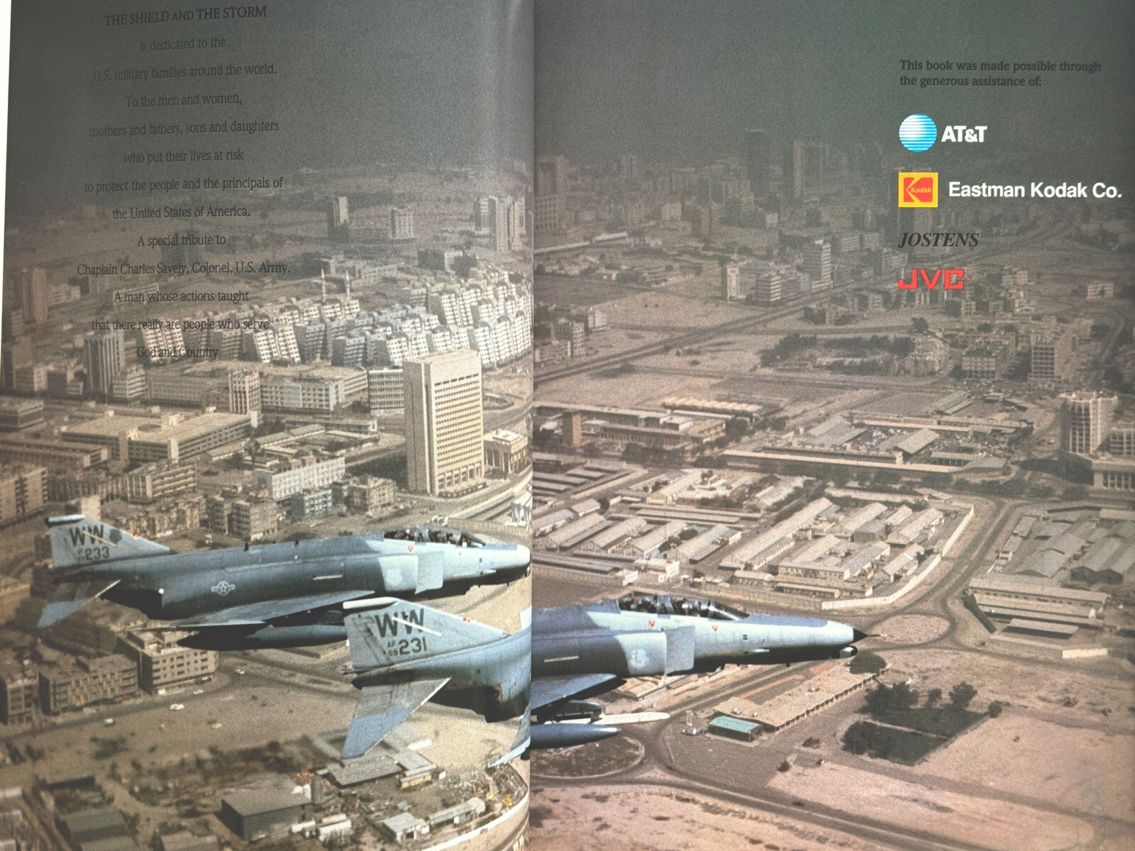 The Shield & The Storm Hardback Leather Military Book Op. Desert Storm 1990-1991