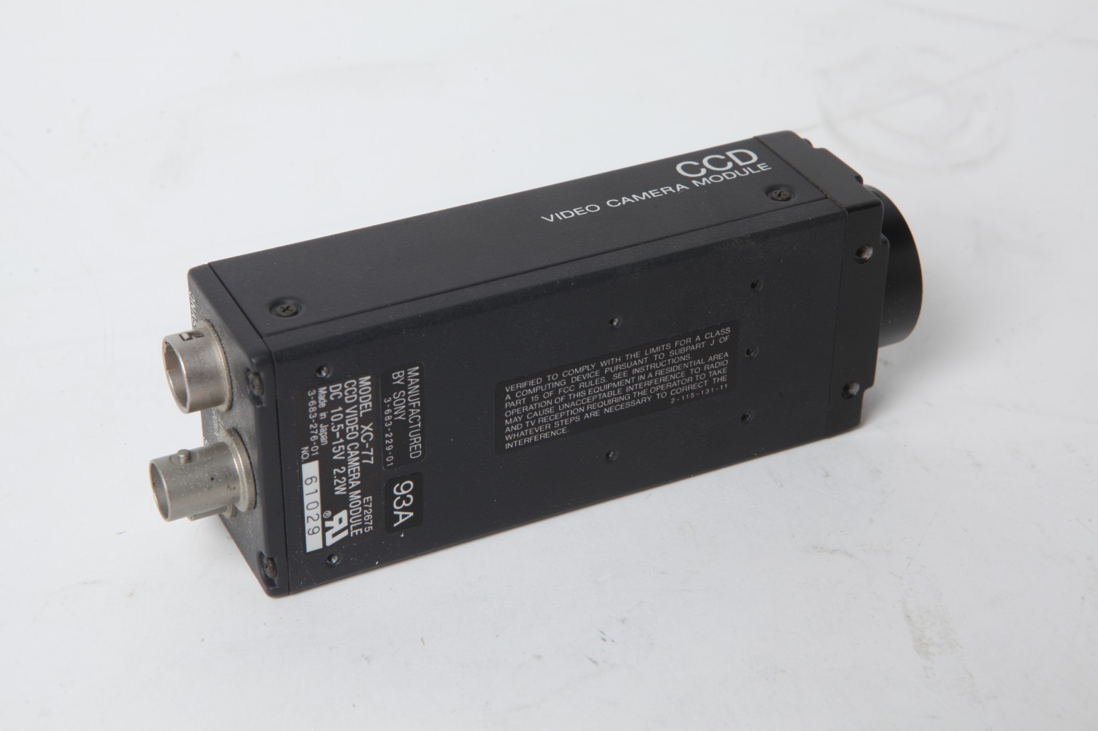 Sony XC-77 CCD Video Camera Module Untested